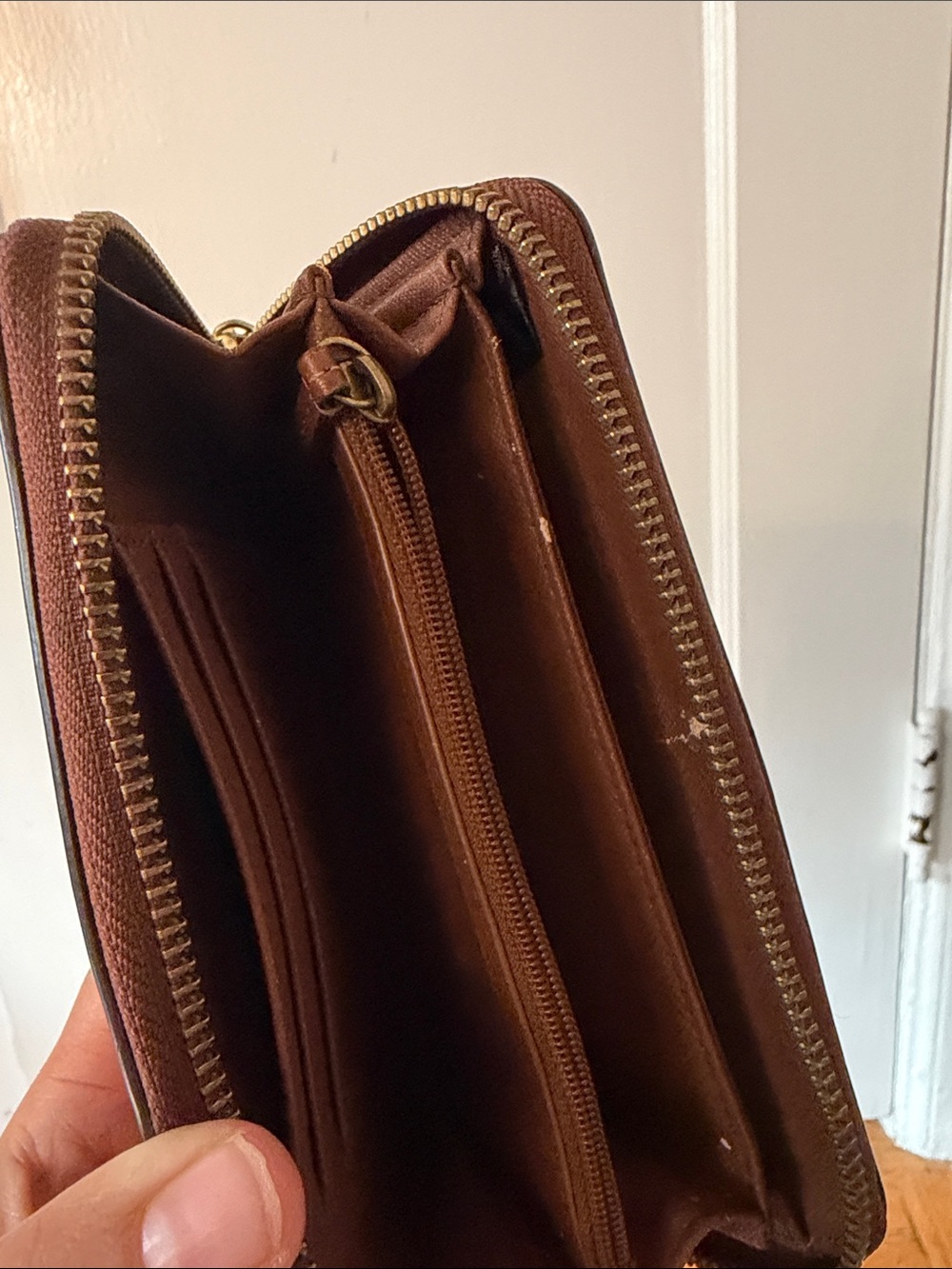 Fossil Tan Leather Zip-Around Wallet - Picture 8 of 10